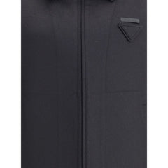 Black Fleece Wool Jackets And Coat