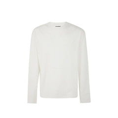 White Cotton Long Sleeve T-Shirt