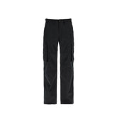 Black Cotton Cargo Pants
