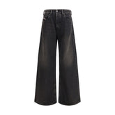 Black Cotton Relaxed Fit Jeans