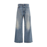 Blue Cotton Relaxed Fit Jeans