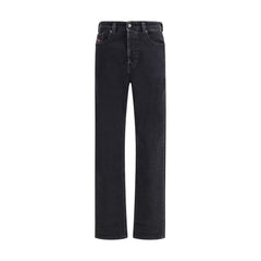 Black Cotton Relaxed Fit Jeans