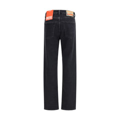 Black Cotton Relaxed Fit Jeans