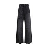 Black Cotton Relaxed Fit Jeans