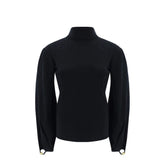 Black Polyamide Sweatshirt