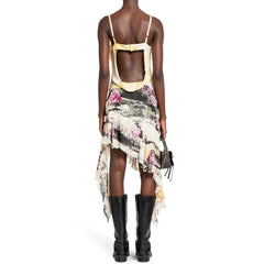 Yellow Viscose Casual Dress