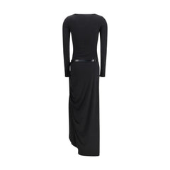 Black Polyester Casual Dress