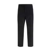 Black Cotton Chino Pants