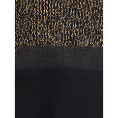 Black Fleece Wool Casual Dress