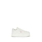 White Calf Leather Bos Taurus Platform Sneakers
