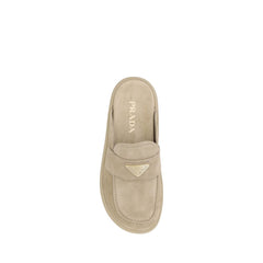 Beige Calf Leather Bos Taurus Mules