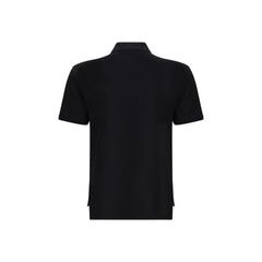 Black Cotton Polo Shirt