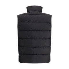 Black Recycled Polyamide Sleveless Jacket