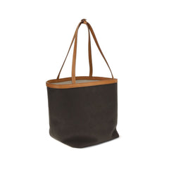 Brown Cotton Shoulder Bag