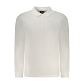 White Cotton Men Polo Shirt