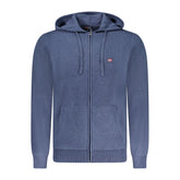 Blu Poliammide Male Cardigan