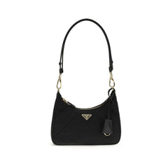 Black Recycled Polyamide Shoulder Bag
