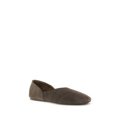 Brown Calf Leather Bos Taurus Ballet Flats