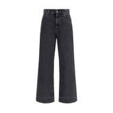 Black Cotton High-Waisted Jean