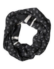 Black Crown Cashmere Neck Wrap Shawl Scarf