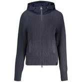 Blu Polyester Women Cardigan