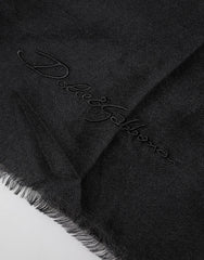Black Cashmere Knit Neck Wrap Shawl Scarf