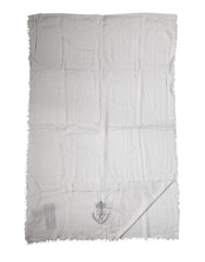 Gray Cashmere Knit Neck Wrap Shawl Scarf