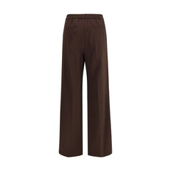 Gray Polyester Casual Pants