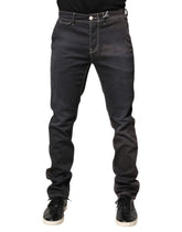 Dark Gray Mid Waist Skinny Fit Men Denim Trouser Jeans