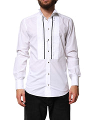 White GOLD Long Sleeves Formal Dress Shirt