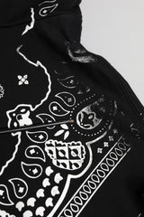 Black Bandana Hooded Men Sweatshirt Sweater