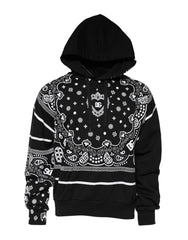 Black Bandana Hooded Men Sweatshirt Sweater