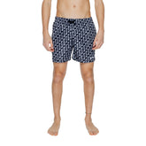 Black Polyester Swim Shorts