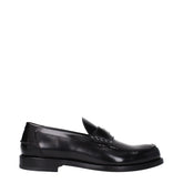 Black Leather Slip-On Loafers