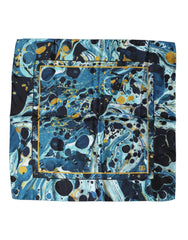 Multicolor Marble Square Foulard Scarf