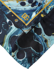 Multicolor Marble Square Foulard Scarf