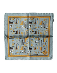 Blue Jazz Club Square Handkerchief Scarf