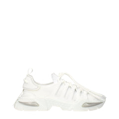 White Fabric Athletic Sneakers