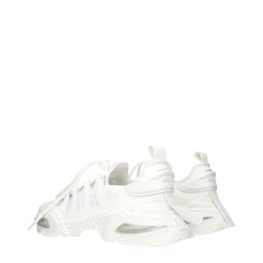 White Fabric Athletic Sneakers