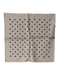 Brown Polka Dot Square Handkerchief Scarf