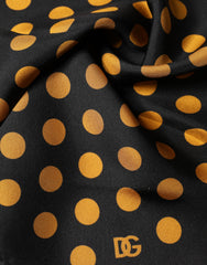 Black Polka Dot Square Handkerchief Scarf