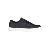 Blue Polyurethane Men Sneaker