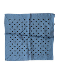 Blue Polka Dot Square Handkerchief Scarf