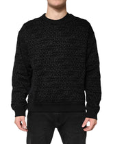 Black Monogram Crew Neck Sweatshirt Sweater