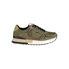 حذاء رياضي رجالي من البوليستر الأخضر