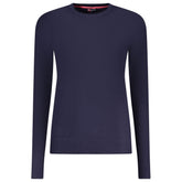 Blu Viscose Donna Maglia