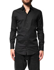 Black GOLD Cotton Men Dress Formal Shirt
