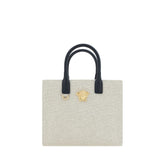 Beige Cotton Shoulder Bag