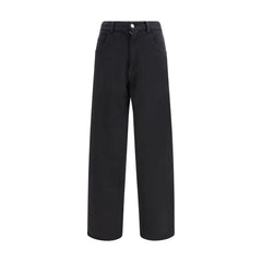 Black Cotton Athletic Pants