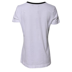 White Eleganza Cotton Crew Neck Tee T-shirt